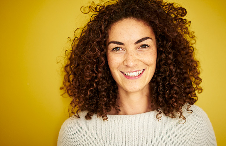 Naturally curly or textured hair