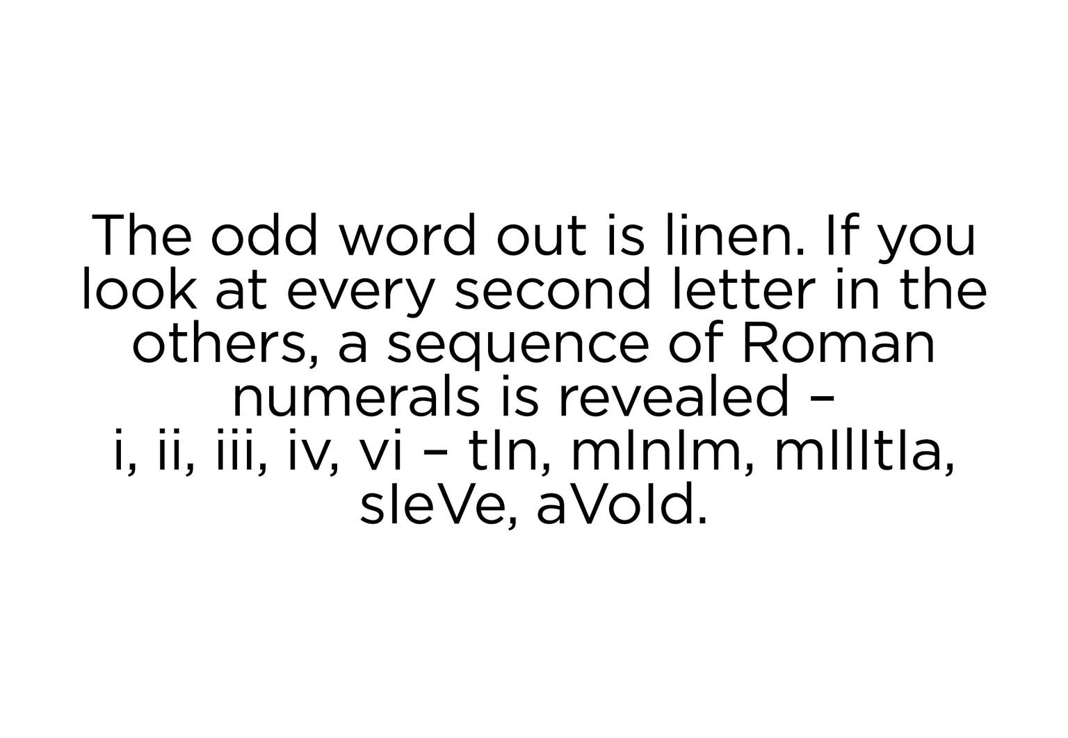 Odd Word Out solution