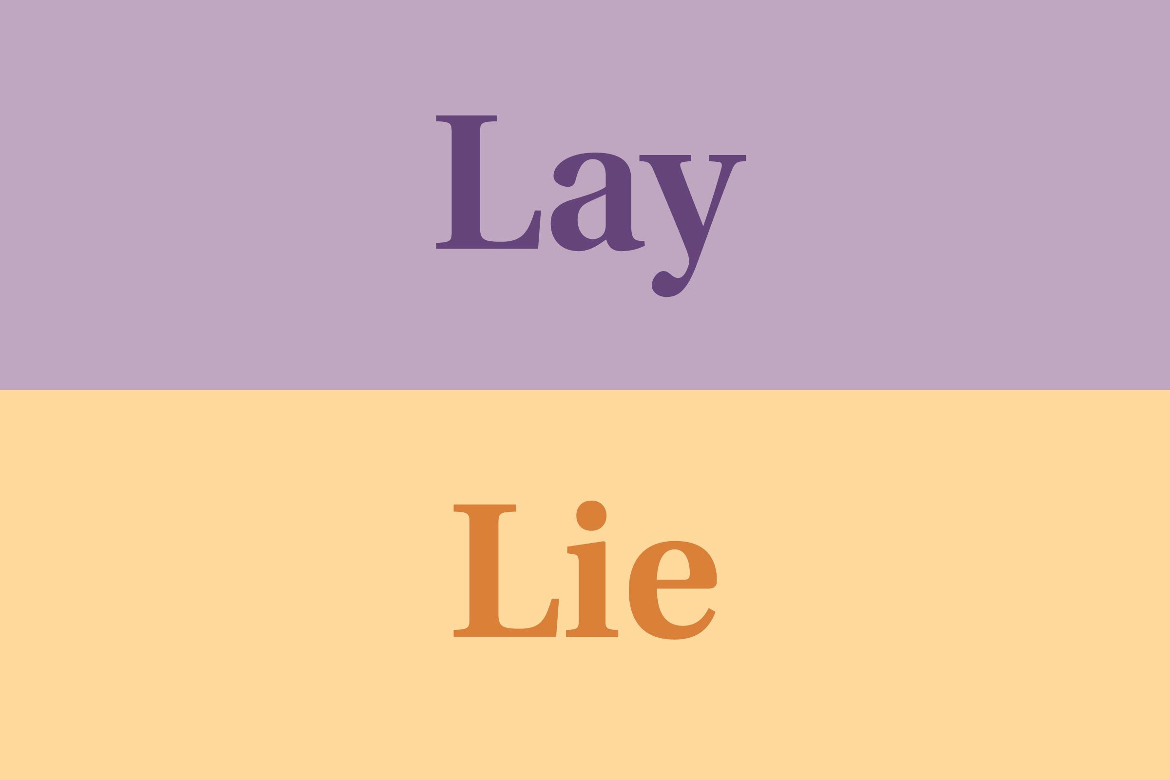 Lay vs lie