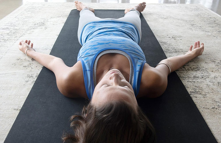 Corpse pose (Savasana)