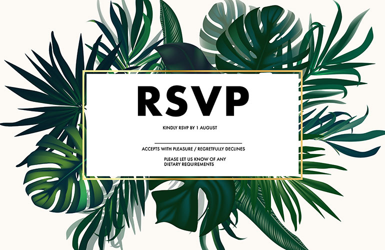 Not giving an RSVP