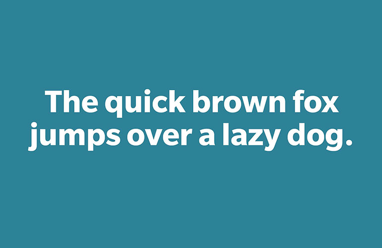 Pangram #1: The quick brown fox