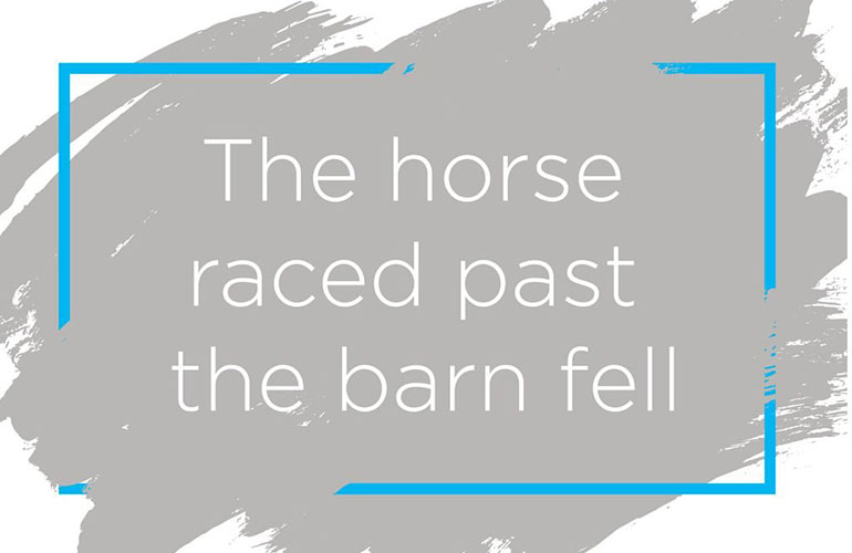 2. ‘The horse raced past the barn fell.’