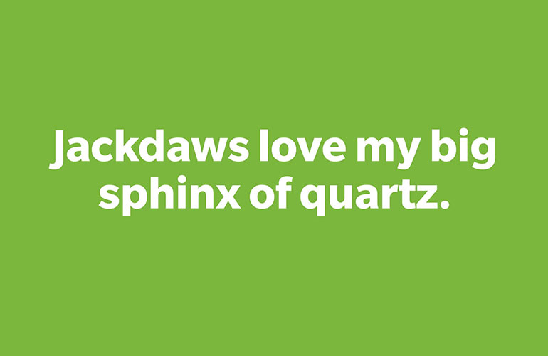 Pangram #12: Big quartz