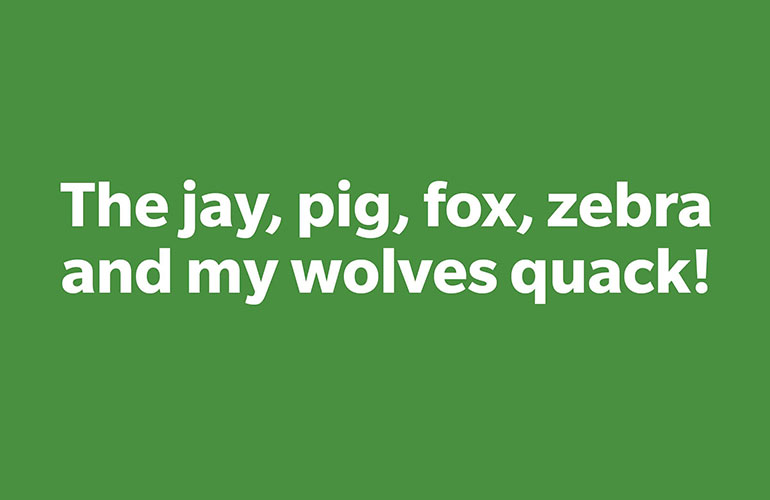Pangram #18: Pigs, foxes, zebras and wolves, oh my!