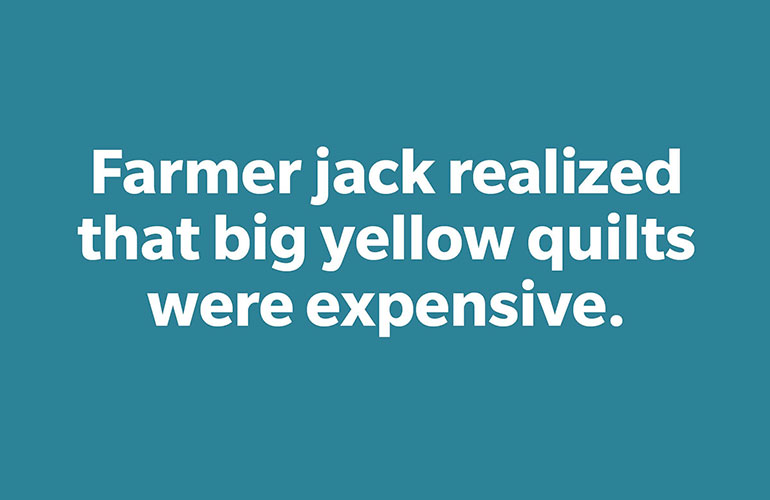 Pangram #21: Expensive quilts