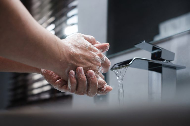 Not washing your hands