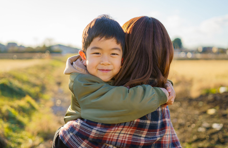 Give a hug to Mum or Dad