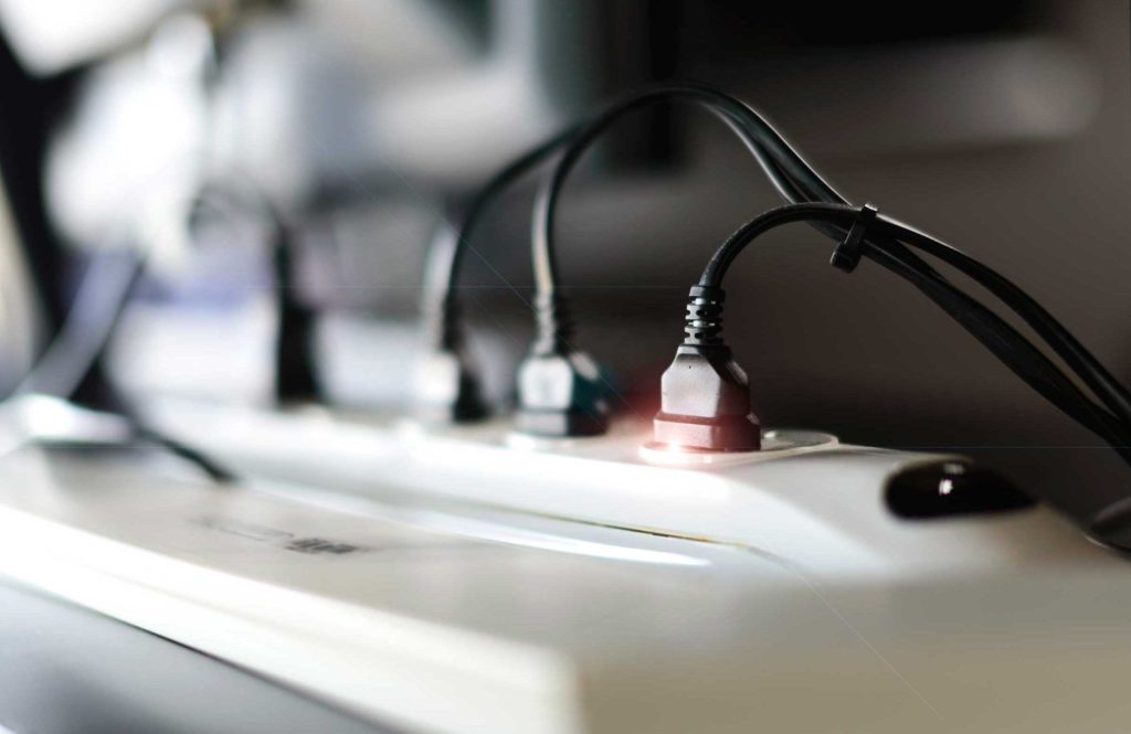 Not using a surge protector