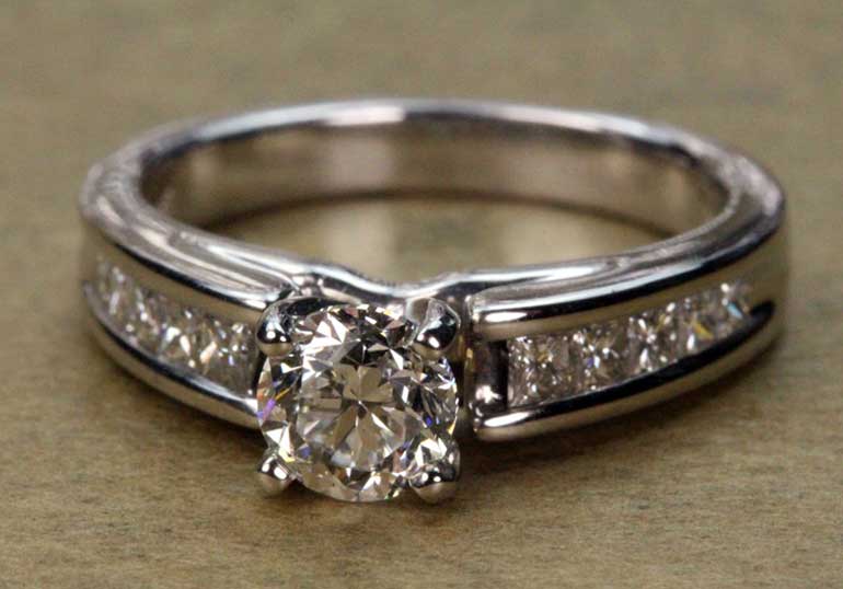 Polish a diamond ring