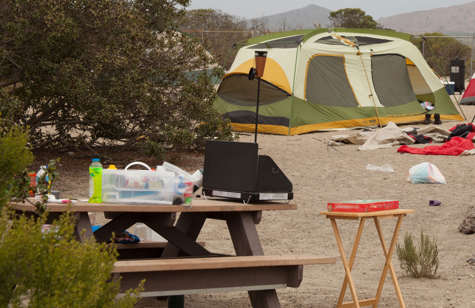 Keeping a messy campsite