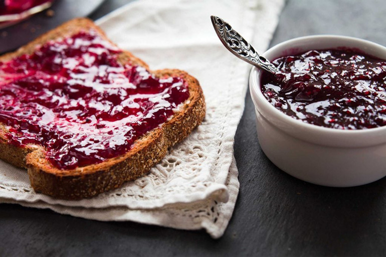 Toast with jam