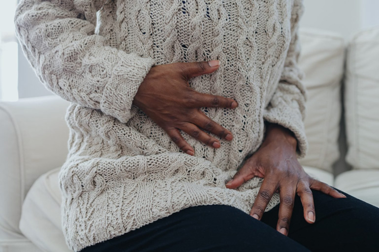 Abdominal pain or discomfort