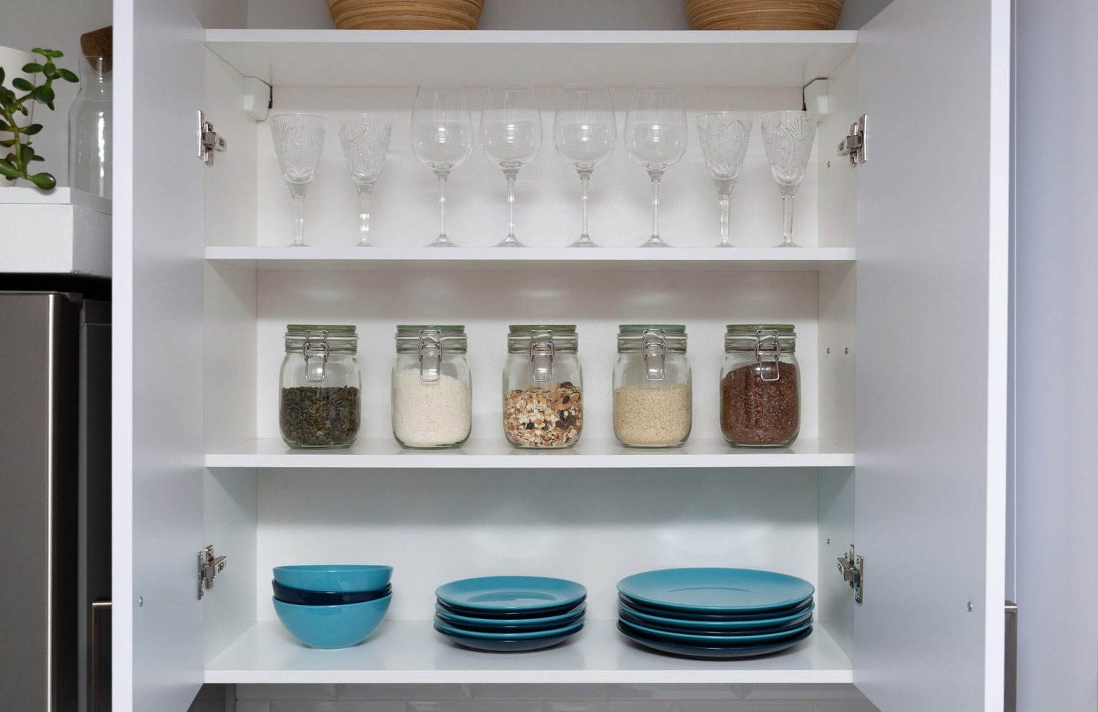 Adjust the height of your shelves