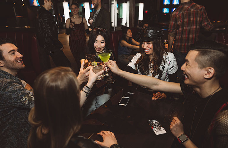 Buying a round of drinks