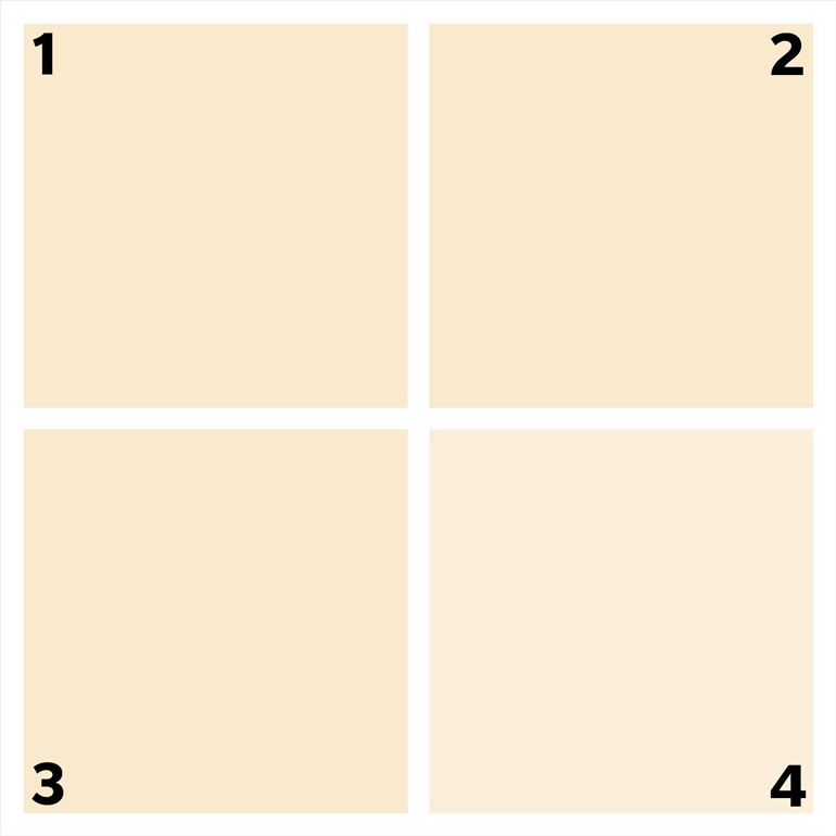 Which shade of beige is different?