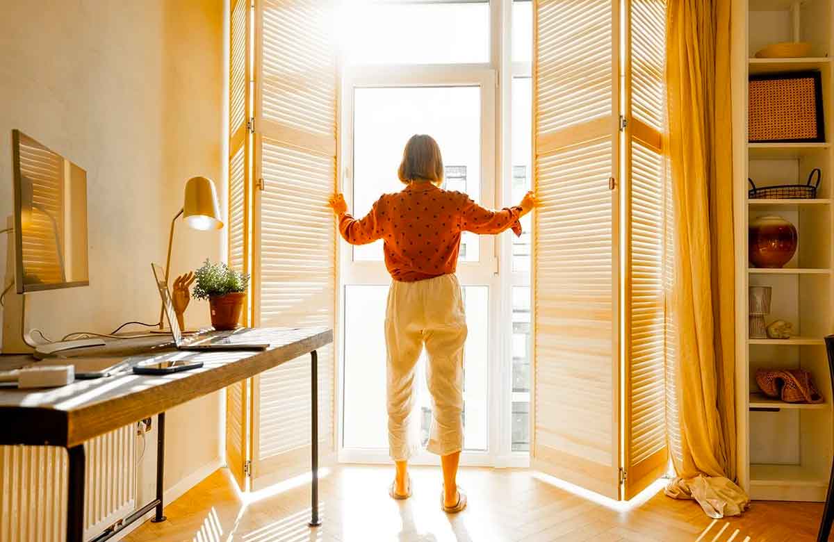 Go outside or place yourself near a bright light