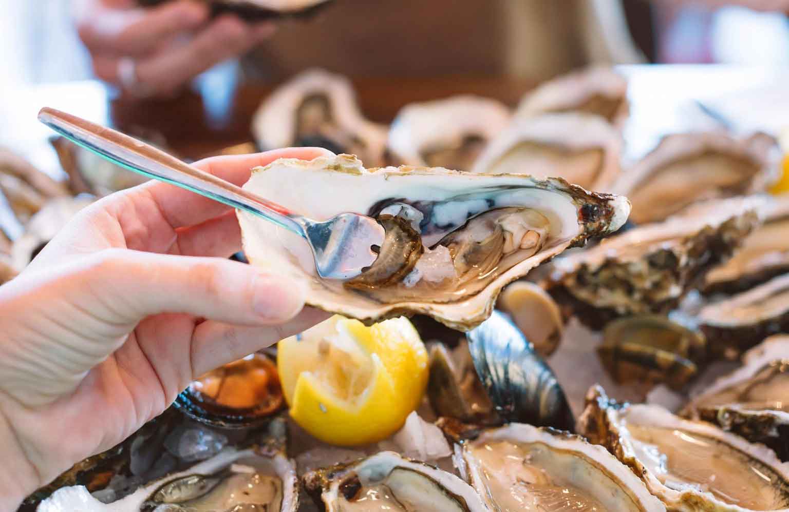 Loosen the oyster from the shell