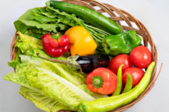 Basket of fresh vegetables